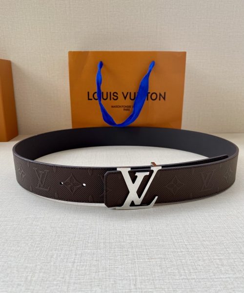 1:1 Replica Louis Vuitton Iconic Reversible LV Belt Brown LV Women Belt