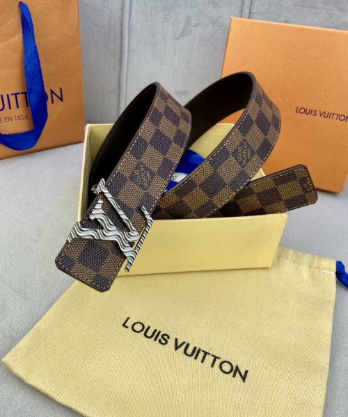 1:1 Replica Louis Vuitton Iconic Reversible LV Belt Brown LV Women Belt