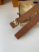 1:1 Replica Louis Vuitton Iconic Reversible LV Belt Brown LV Women Belt