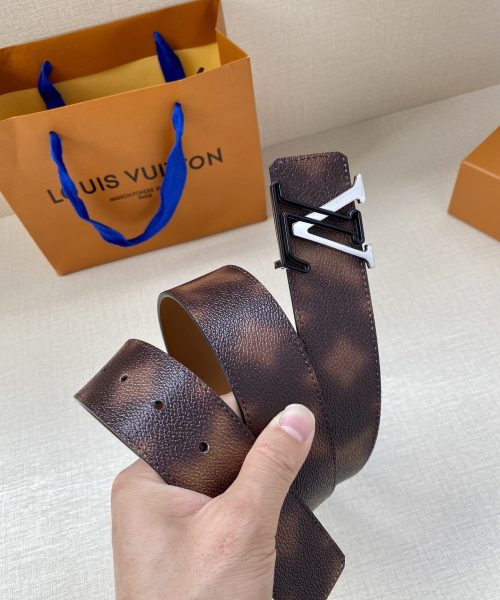 1:1 Replica Louis Vuitton Iconic Reversible LV Belt Brown LV Women Belt