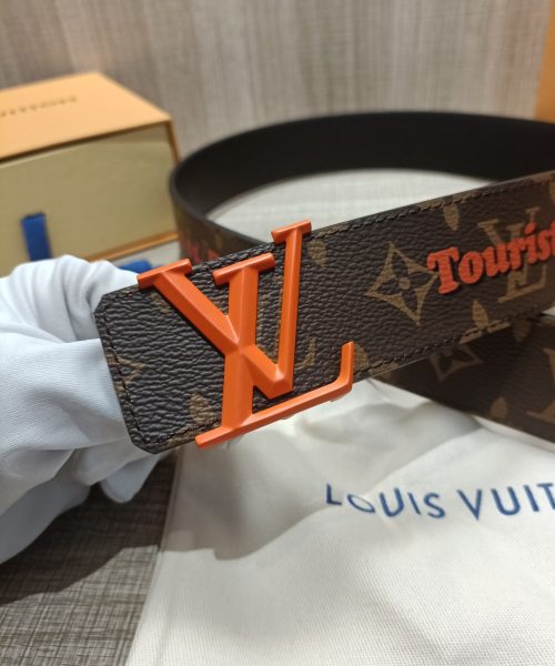 1:1 Replica Louis Vuitton Iconic Reversible LV Belt Brown LV Women Belt