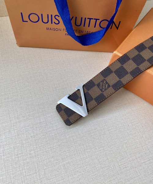 1:1 Replica Louis Vuitton Iconic Reversible LV Belt Brown LV Women Belt