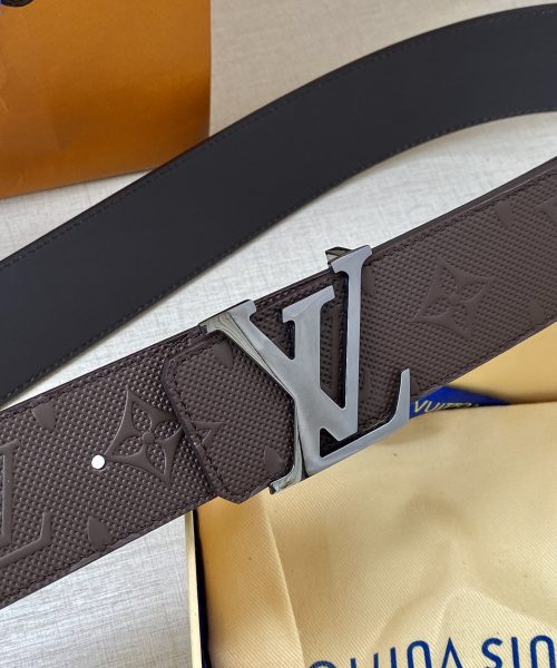 1:1 Replica Louis Vuitton Iconic Reversible LV Belt Brown LV Women Belt
