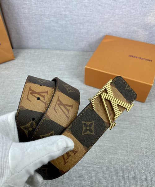 1:1 Replica Louis Vuitton Iconic Reversible LV Belt Brown LV Women Belt