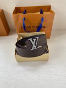 1:1 Replica Louis Vuitton Iconic Reversible LV Belt Brown LV Women Belt