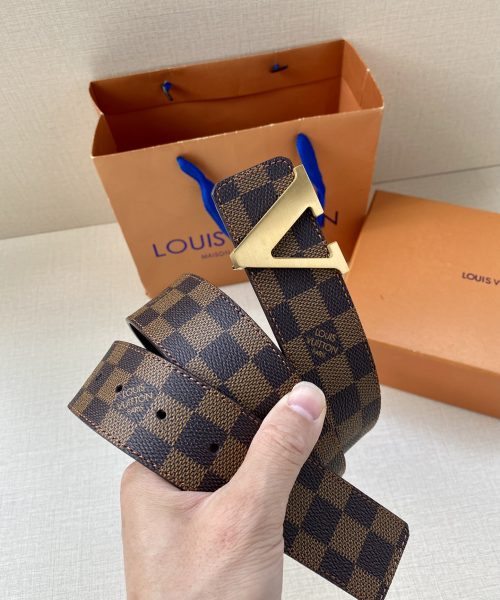 1:1 Replica Louis Vuitton Iconic Reversible LV Belt Brown LV Women Belt