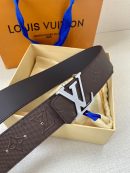 1:1 Replica Louis Vuitton Iconic Reversible LV Belt Brown LV Women Belt