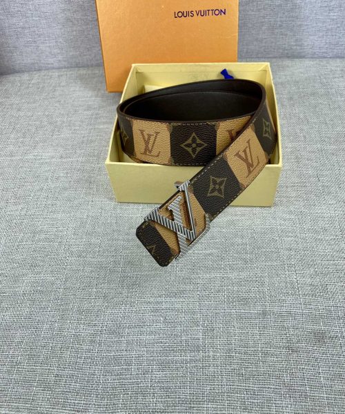 1:1 Replica Louis Vuitton Iconic Reversible LV Belt Brown LV Women Belt