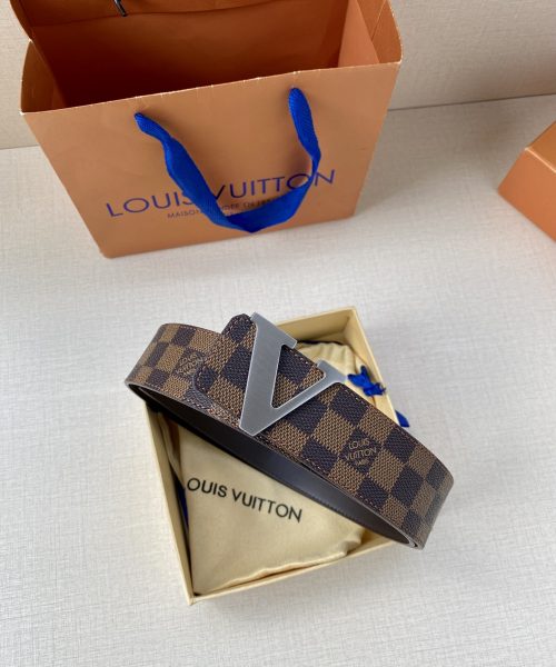 1:1 Replica Louis Vuitton Iconic Reversible LV Belt Brown LV Women Belt