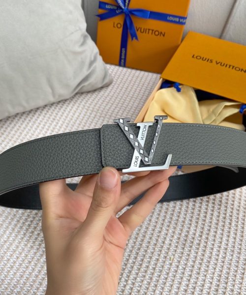 1:1 Replica Louis Vuitton Iconic Reversible LV Belt Grey LV Women Belt