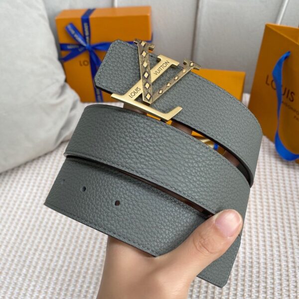 1:1 Replica Louis Vuitton Iconic Reversible LV Belt Grey LV Women Belt