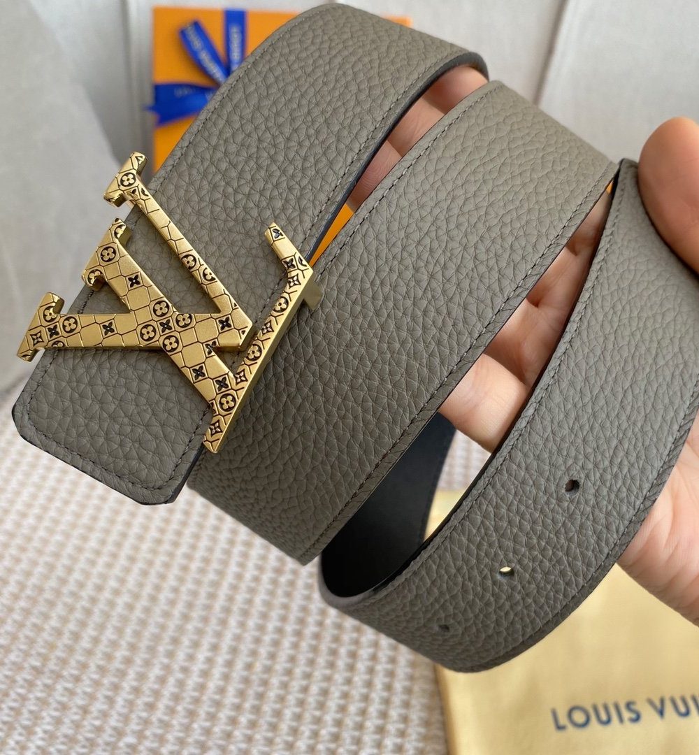 1:1 Replica Louis Vuitton Iconic Reversible LV Belt Grey LV Women Belt