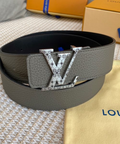 1:1 Replica Louis Vuitton Iconic Reversible LV Belt Grey LV Women Belt