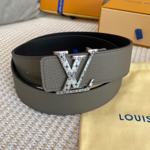 1:1 Replica Louis Vuitton Iconic Reversible LV Belt Grey LV Women Belt