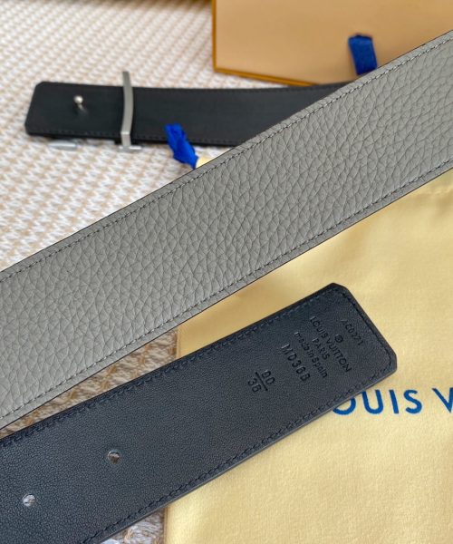 1:1 Replica Louis Vuitton Iconic Reversible LV Belt Grey LV Women Belt