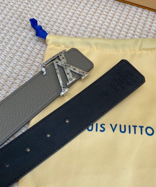 1:1 Replica Louis Vuitton Iconic Reversible LV Belt Grey LV Women Belt