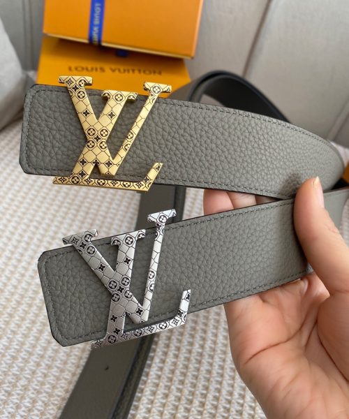 1:1 Replica Louis Vuitton Iconic Reversible LV Belt Grey LV Women Belt