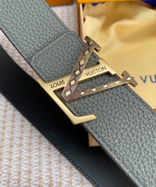 1:1 Replica Louis Vuitton Iconic Reversible LV Belt Grey LV Women Belt