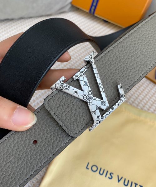 1:1 Replica Louis Vuitton Iconic Reversible LV Belt Grey LV Women Belt