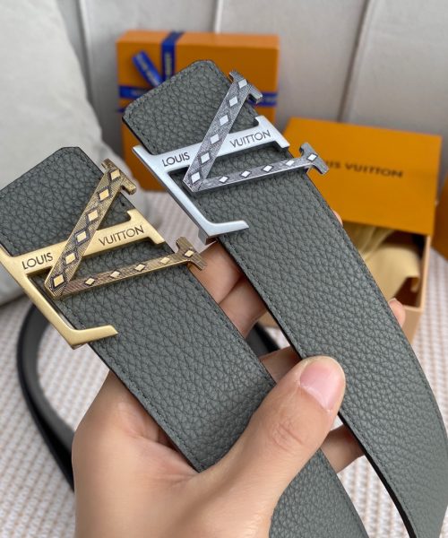 1:1 Replica Louis Vuitton Iconic Reversible LV Belt Grey LV Women Belt