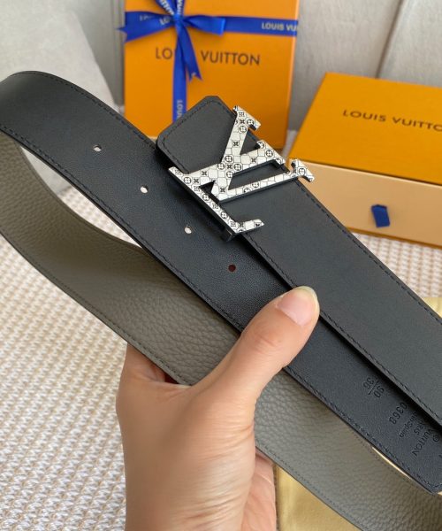 1:1 Replica Louis Vuitton Iconic Reversible LV Belt Grey LV Women Belt