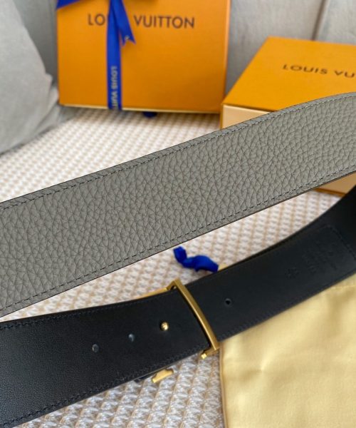 1:1 Replica Louis Vuitton Iconic Reversible LV Belt Grey LV Women Belt