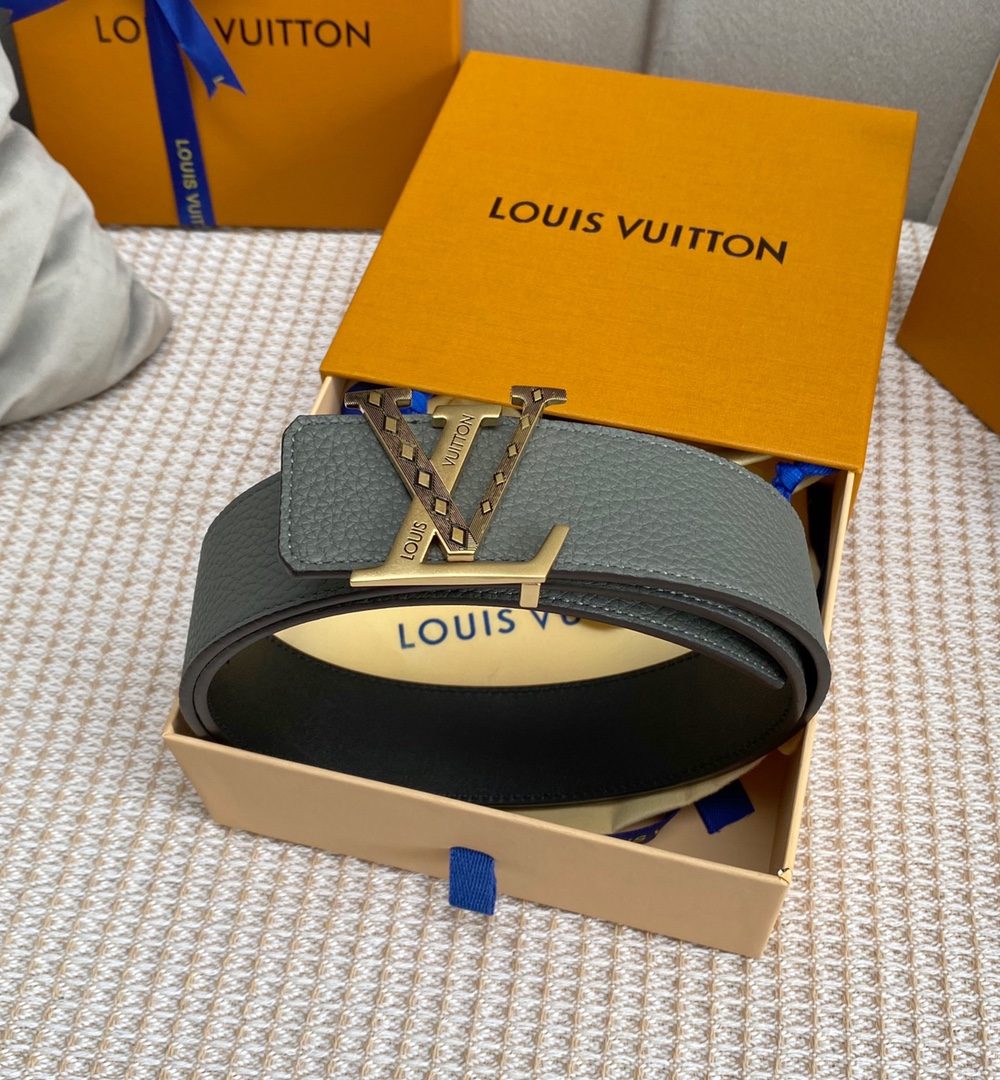 1:1 Replica Louis Vuitton Iconic Reversible LV Belt Grey LV Women Belt