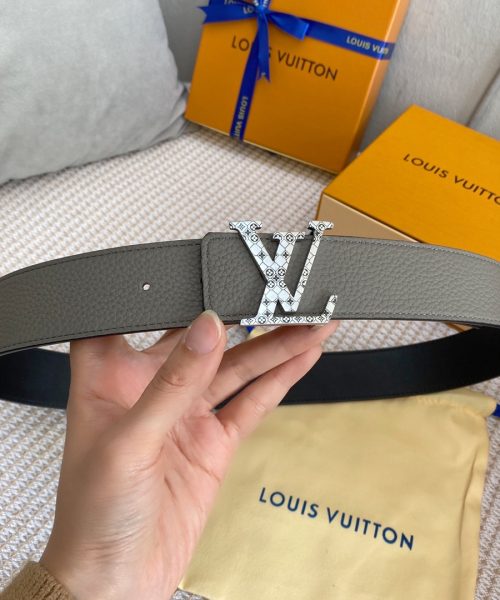 1:1 Replica Louis Vuitton Iconic Reversible LV Belt Grey LV Women Belt