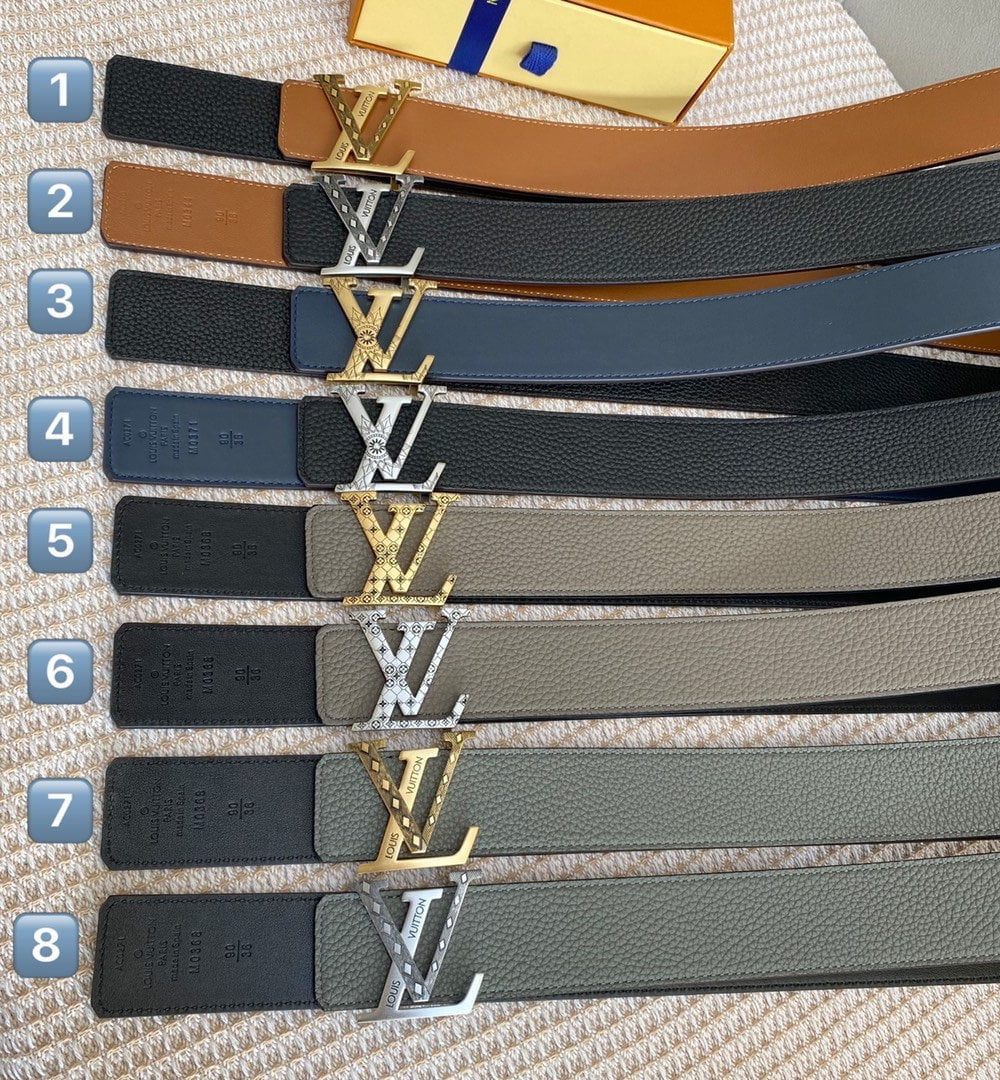 1:1 Replica Louis Vuitton Iconic Reversible LV Belt Grey LV Women Belt