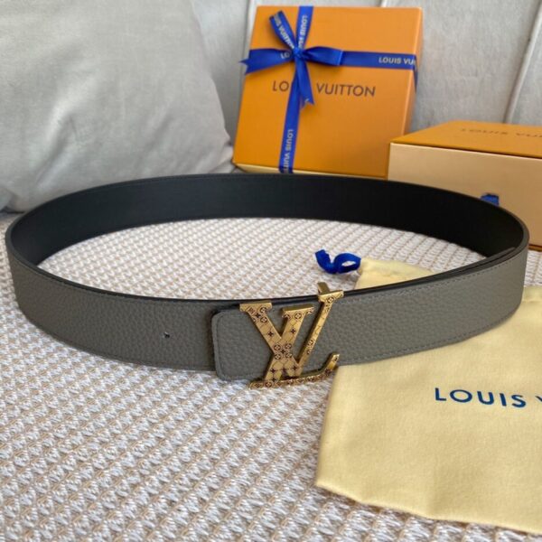 1:1 Replica Louis Vuitton Iconic Reversible LV Belt Grey LV Women Belt