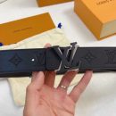 1:1 Replica Louis Vuitton Iconic Reversible LV Belt Monogram Empreinte Black LV Women Belt