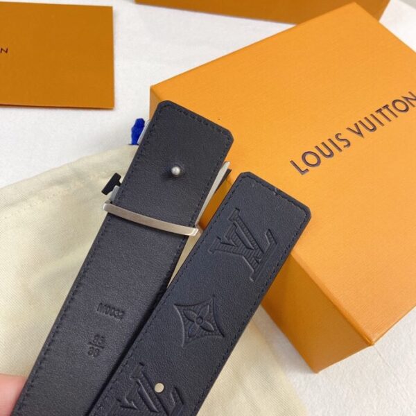 1:1 Replica Louis Vuitton Iconic Reversible LV Belt Monogram Empreinte Black LV Women Belt