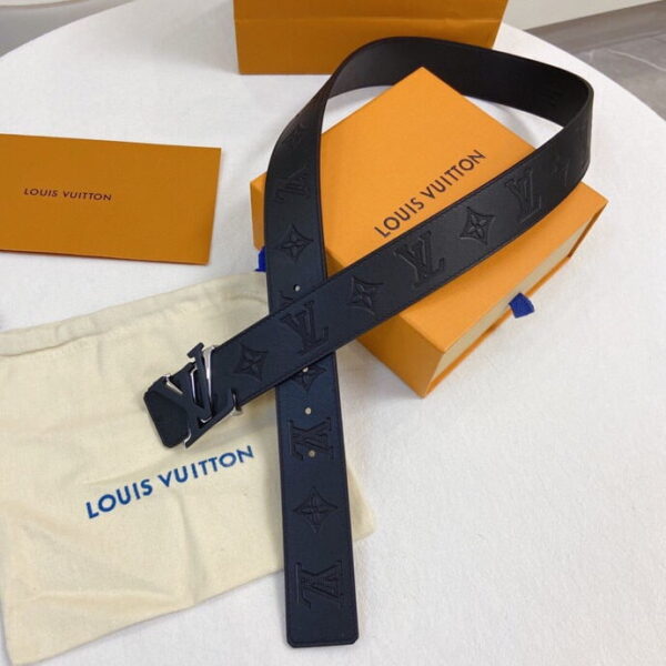 1:1 Replica Louis Vuitton Iconic Reversible LV Belt Monogram Empreinte Black LV Women Belt