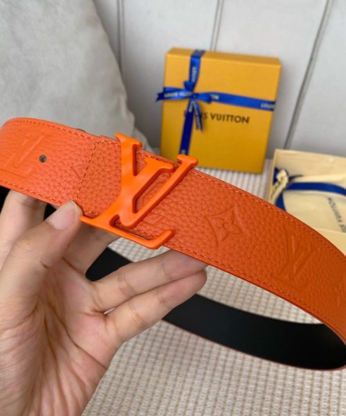 1:1 Replica Louis Vuitton Iconic Reversible LV Belt Orange LV Women Belt