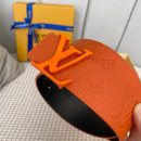1:1 Replica Louis Vuitton Iconic Reversible LV Belt Orange LV Women Belt