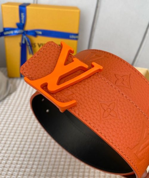 1:1 Replica Louis Vuitton Iconic Reversible LV Belt Orange LV Women Belt