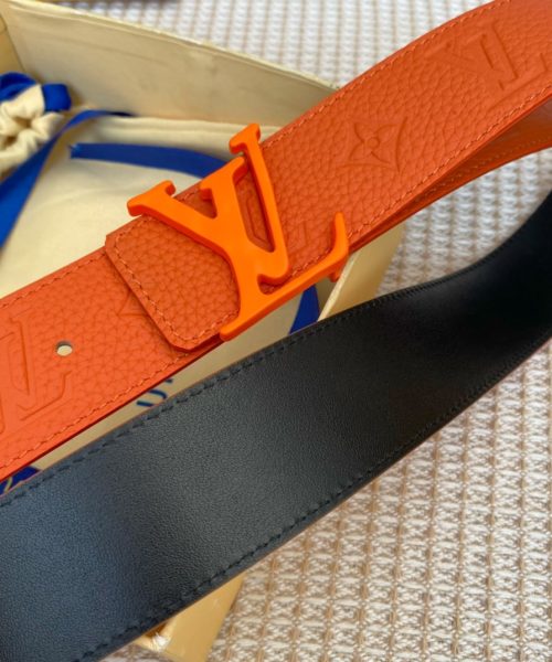 1:1 Replica Louis Vuitton Iconic Reversible LV Belt Orange LV Women Belt
