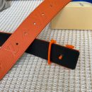 1:1 Replica Louis Vuitton Iconic Reversible LV Belt Orange LV Women Belt
