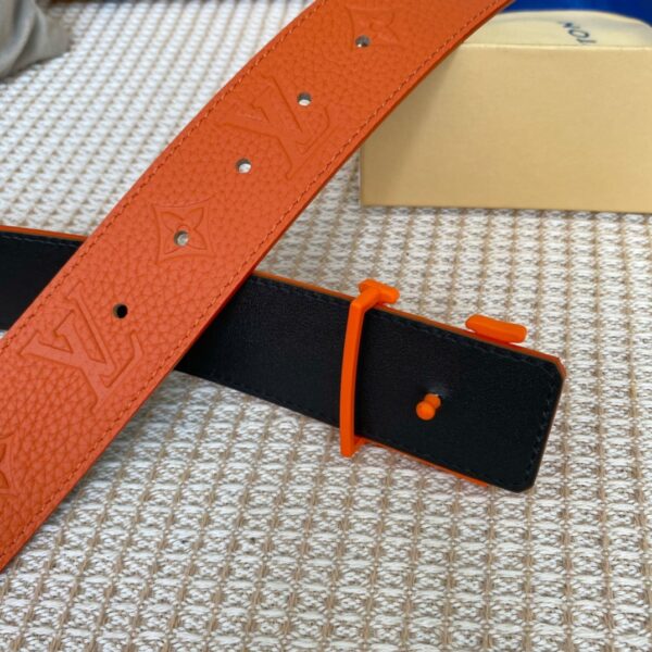 1:1 Replica Louis Vuitton Iconic Reversible LV Belt Orange LV Women Belt
