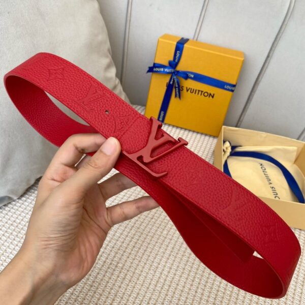 1:1 Replica Louis Vuitton Iconic Reversible LV Belt Red LV Women Belt