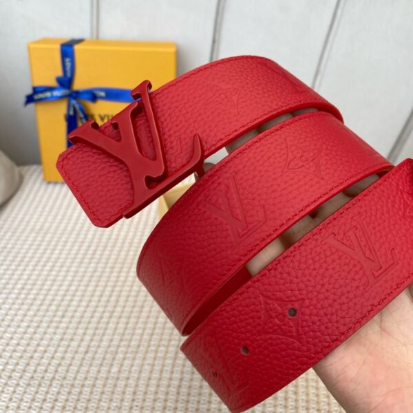 1:1 Replica Louis Vuitton Iconic Reversible LV Belt Red LV Women Belt
