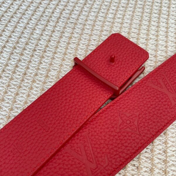 1:1 Replica Louis Vuitton Iconic Reversible LV Belt Red LV Women Belt