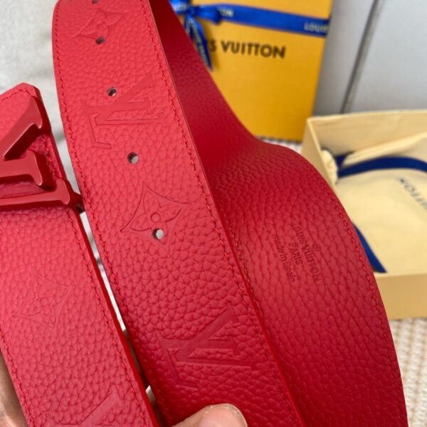1:1 Replica Louis Vuitton Iconic Reversible LV Belt Red LV Women Belt