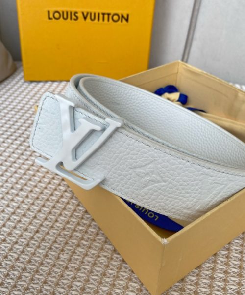 1:1 Replica Louis Vuitton Iconic Reversible LV Belt White LV Women Belt