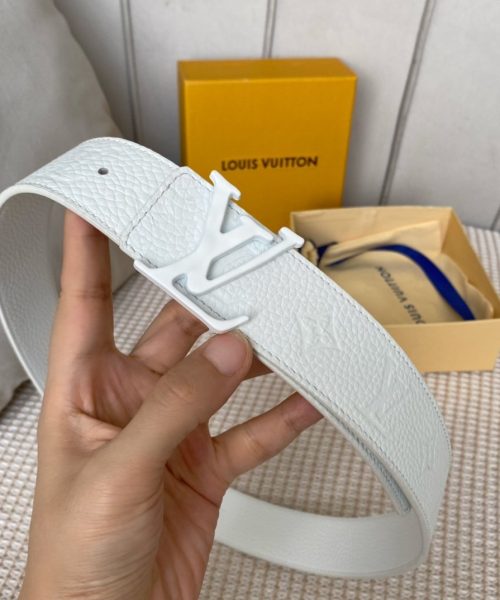 1:1 Replica Louis Vuitton Iconic Reversible LV Belt White LV Women Belt