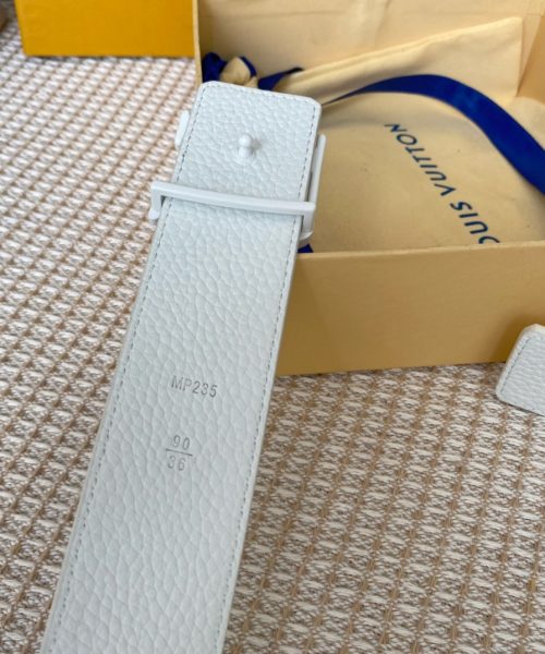 1:1 Replica Louis Vuitton Iconic Reversible LV Belt White LV Women Belt