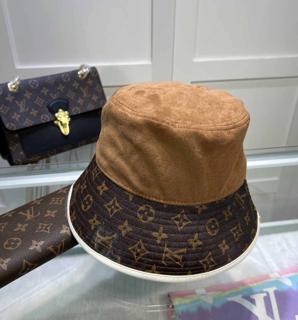 Louis Vuitton Illusion Denim Monogram Bucket Hat Brown LV Hat