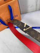 1:1 Replica Louis Vuitton Initiales Reversible LV Belt Monogram Canvas with Black/Gold Toned Hardware LV Women Belt