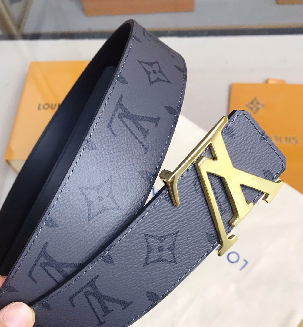 1:1 Replica Louis Vuitton Initiales Reversible LV Belt Monogram Eclipse LV Women Belt