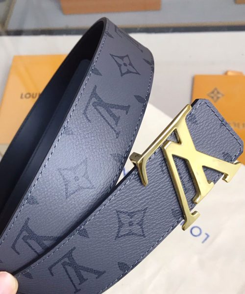 1:1 Replica Louis Vuitton Initiales Reversible LV Belt Monogram Eclipse LV Women Belt